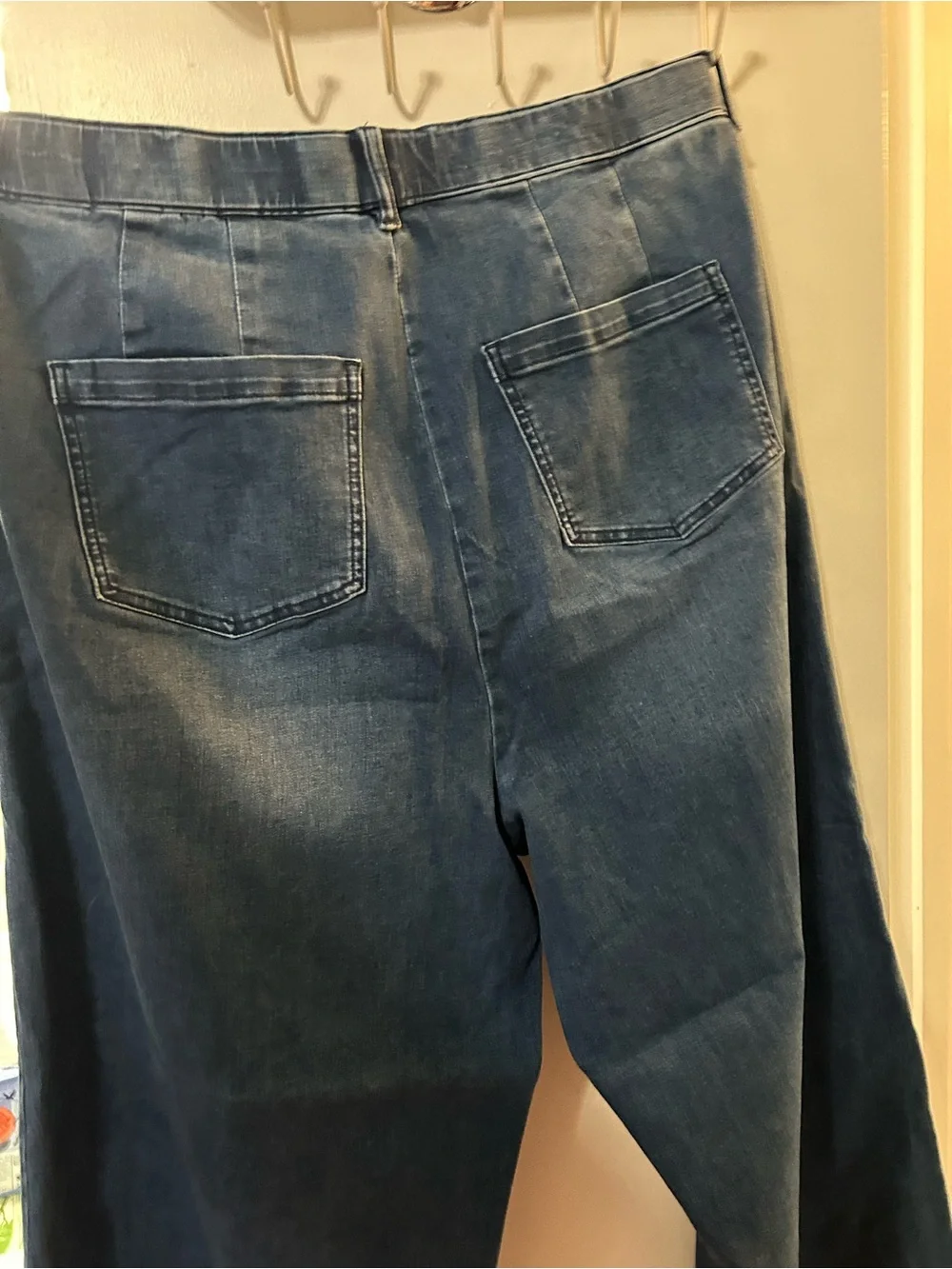 Universal Standard High Waisted Wide Leg Dark Blue Denim Pants EUC (worn once) - Picture 3 of 6